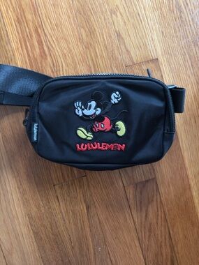 lululemon athletica Black Disney Mickey Mouse Embroidered Waist Pack